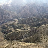 Flight over the Superstition Wilderness Area.