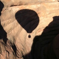 Flying into Antelope Canyon near Page, AZ.
